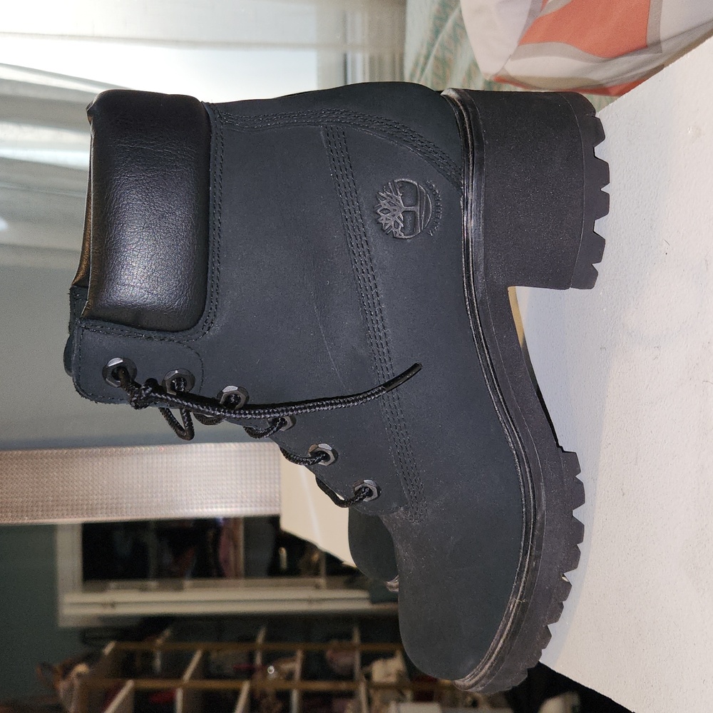 Timberland Womens Black Nubuck Boots Suede